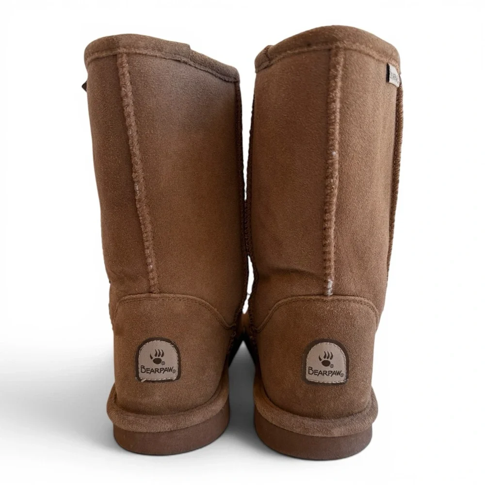 Bearpaw Emma Short Hickory Suede‎ Sheepskin Wool Lined Winter Boots Unisex NWOT